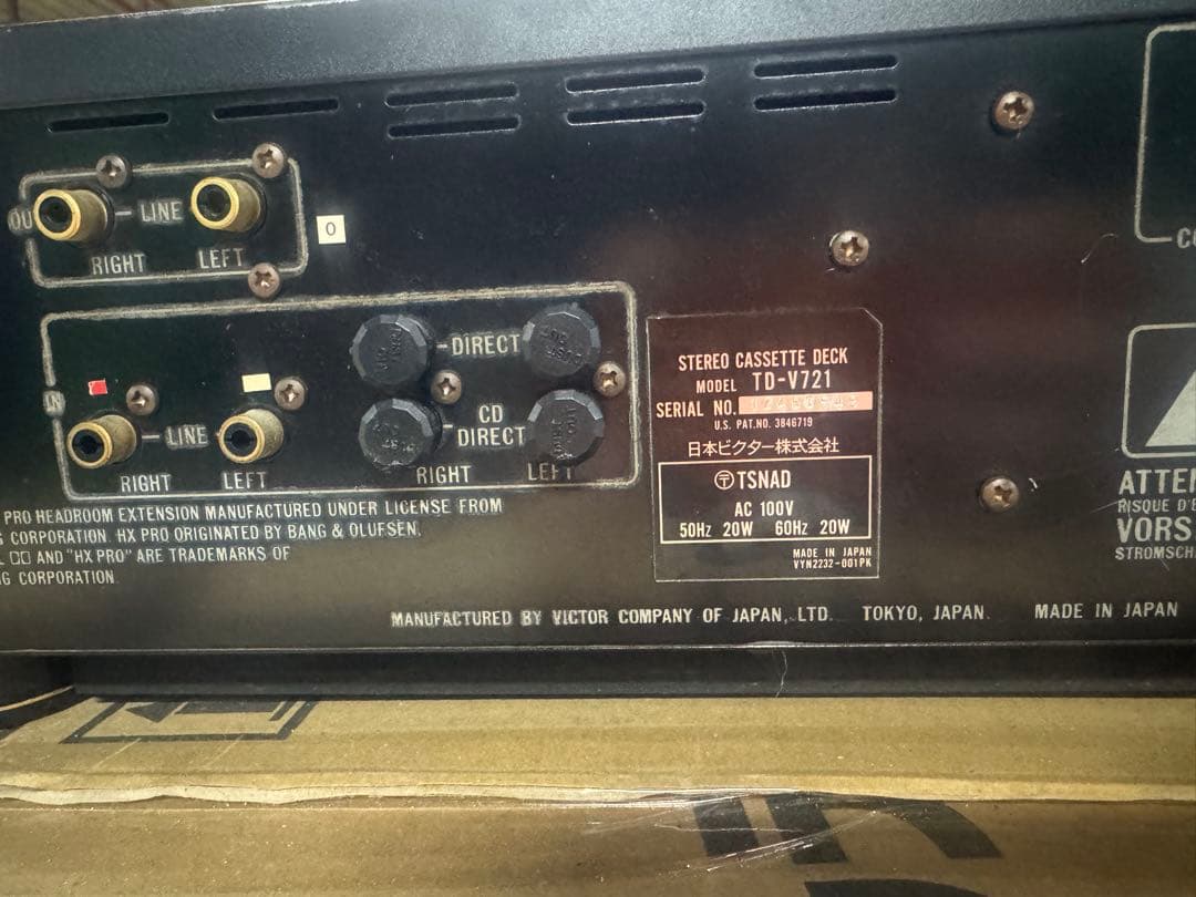 Victor 3 HEAD カセットデッキ TD-V721 - メルカリ