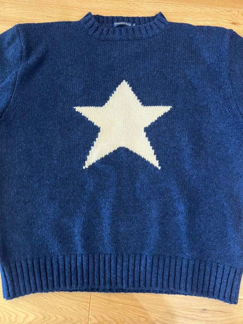 THREEFACE スターニット ネイビー スリーフェイス XL - メルカリ