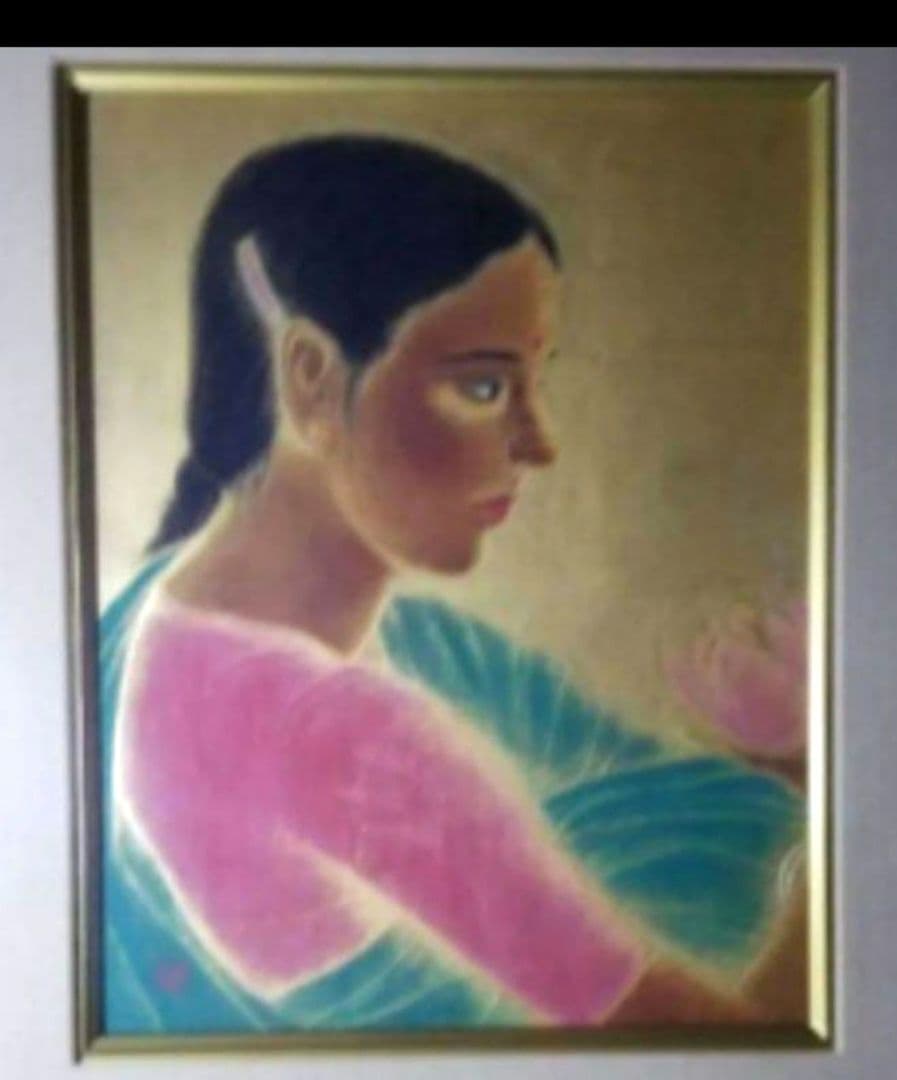 石踊紘一 花を持つ娘 - メルカリ