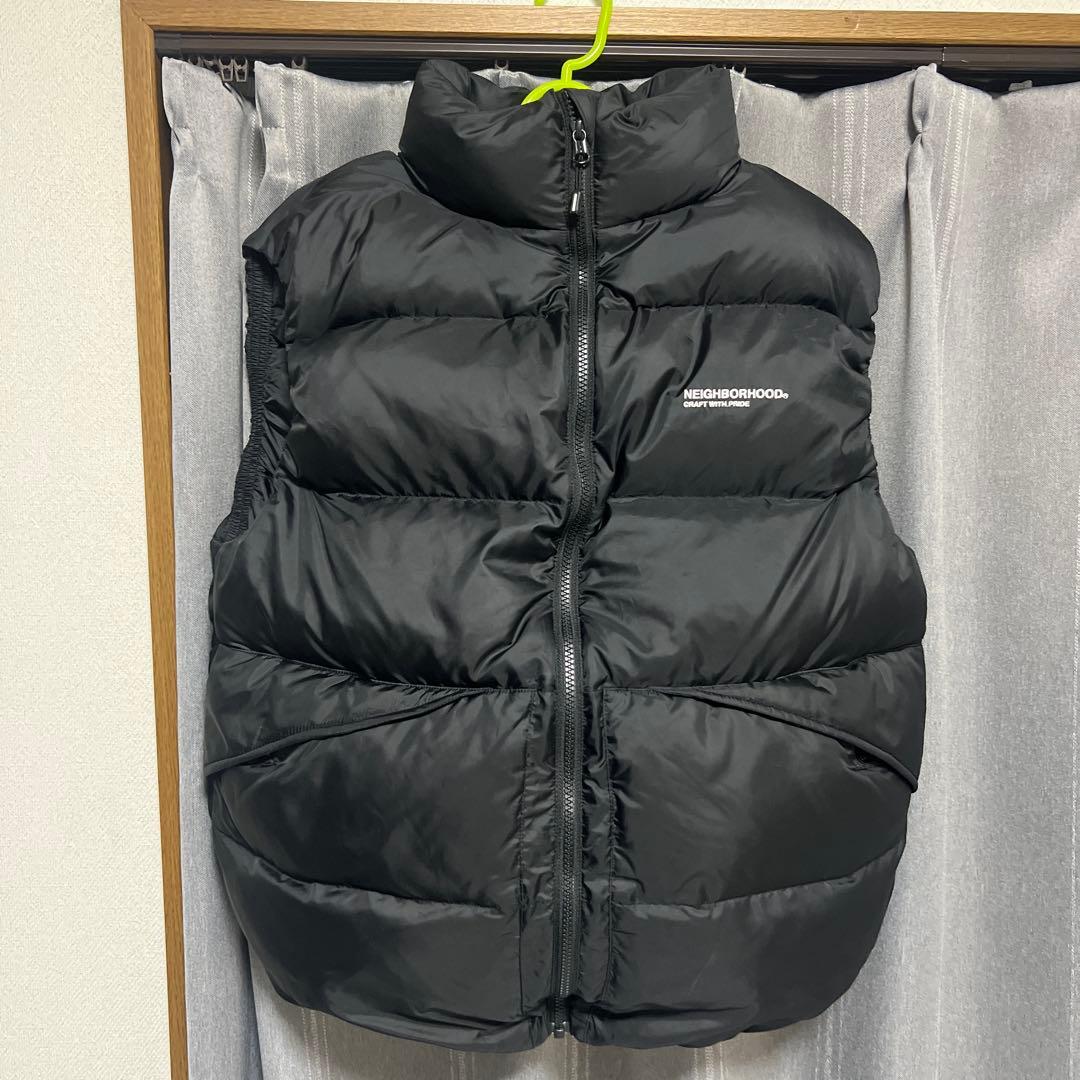 NEIGHBORHOOD ダウンベスト 黒 IO着用 M - メルカリ