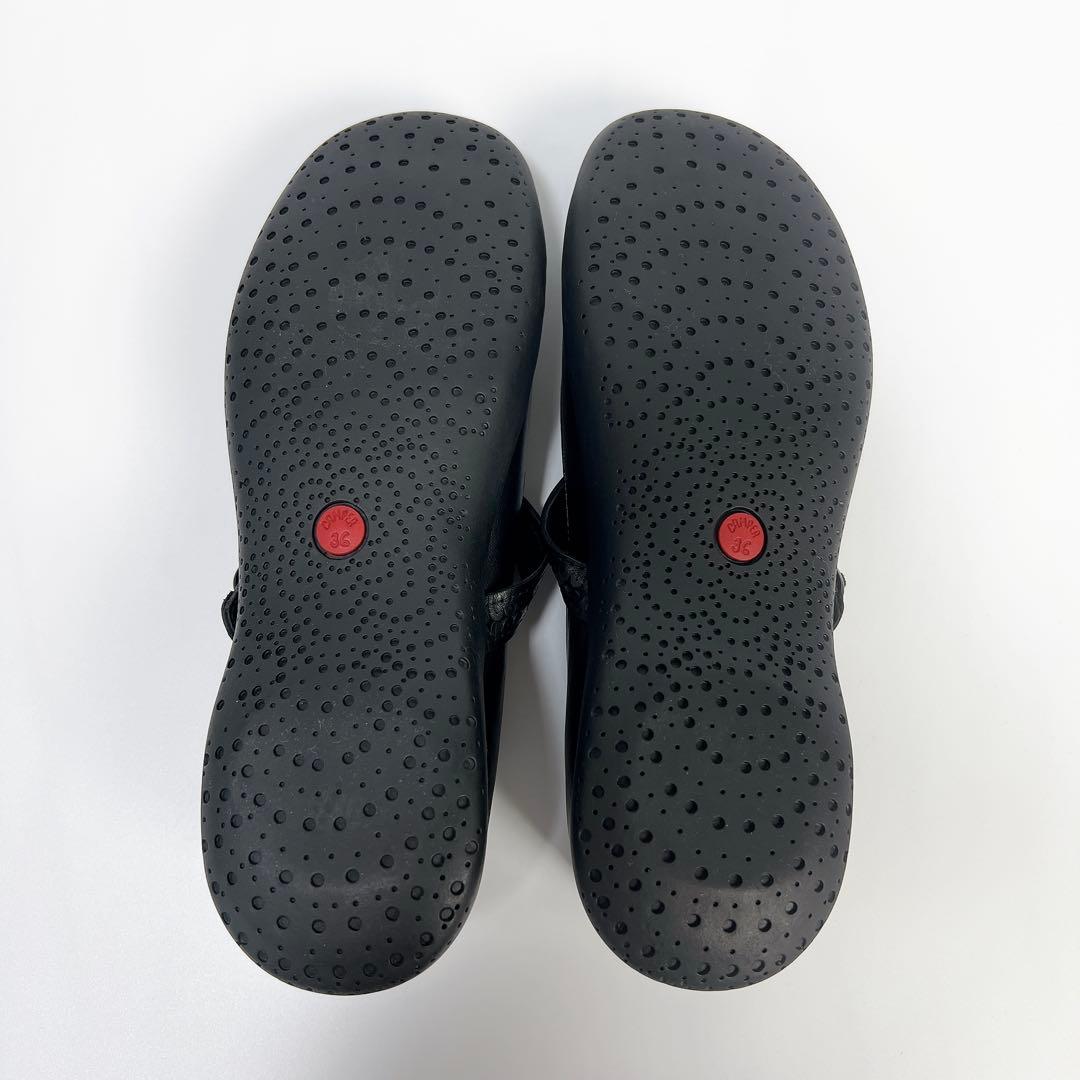 《極美品》カンペール スパイラルコメット フラットシューズ ブラック 36