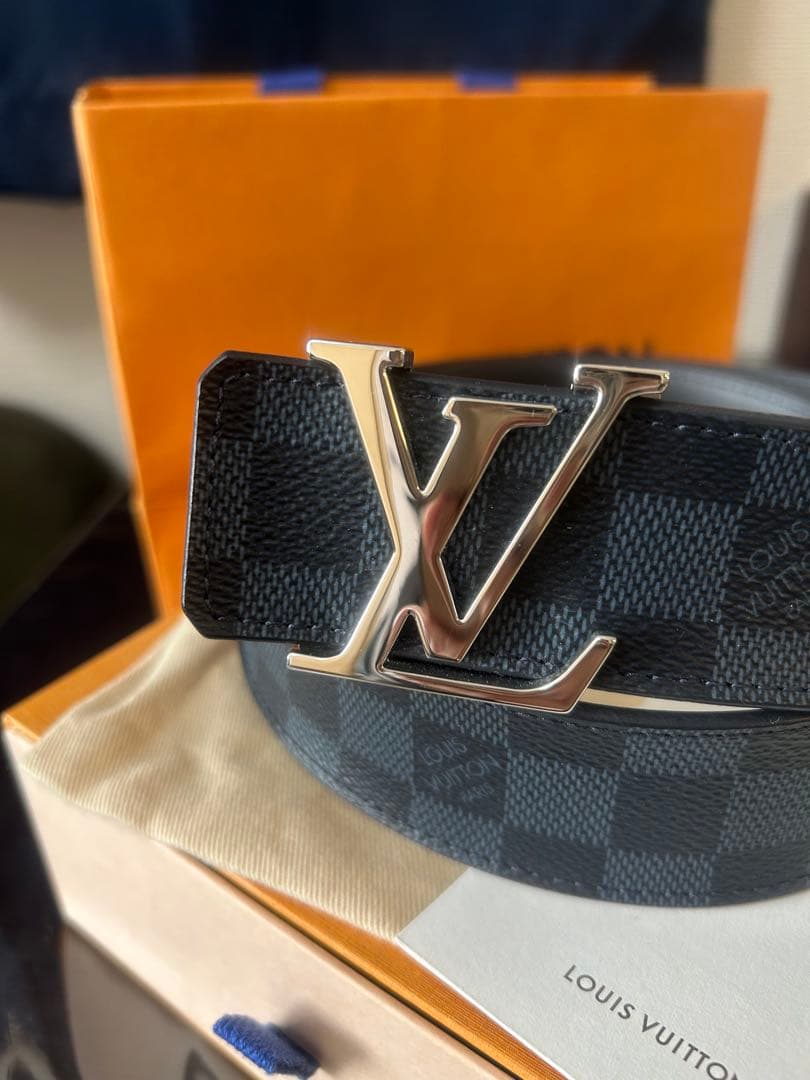 特注】ルイヴィトン サンチュール LVイニシアル ダミエ ベルト75-90