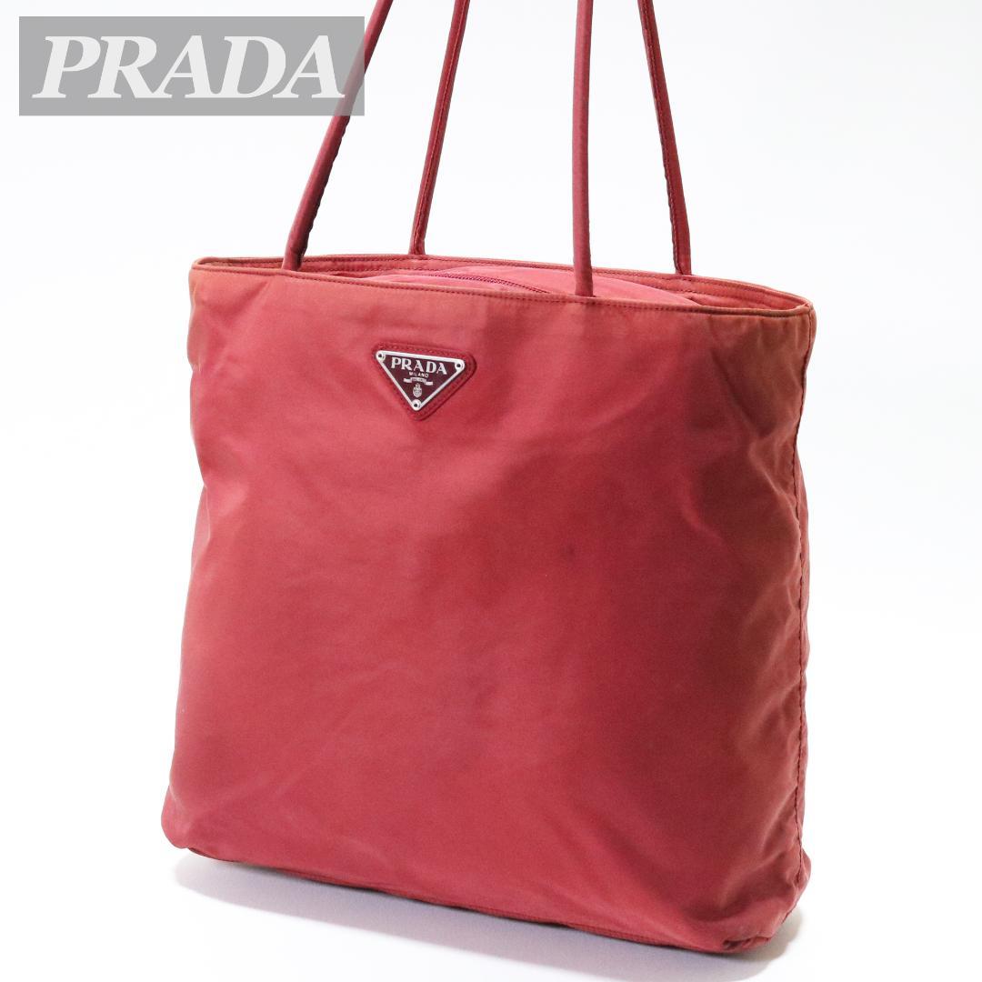 PRADA ナイロン トートバッグ レッド | 激安通販のイーサプライ