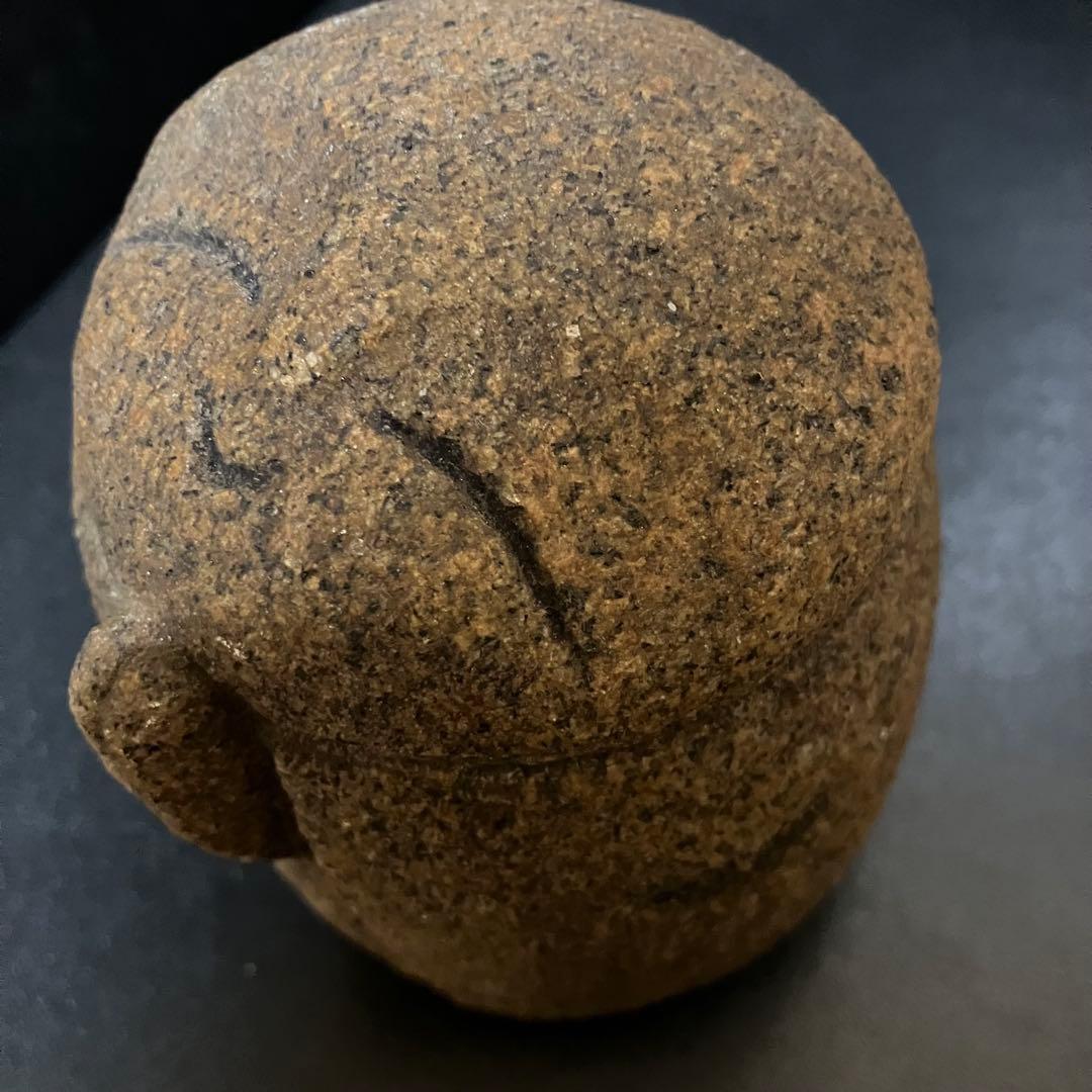 石神彫刻工房 石んこ地蔵まる 高さ約10cm - 工芸品安い 価格