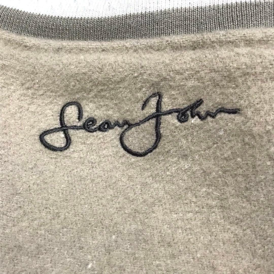 Sean john ショーンジョン フルジップウールスタジャン ワッペンロゴ