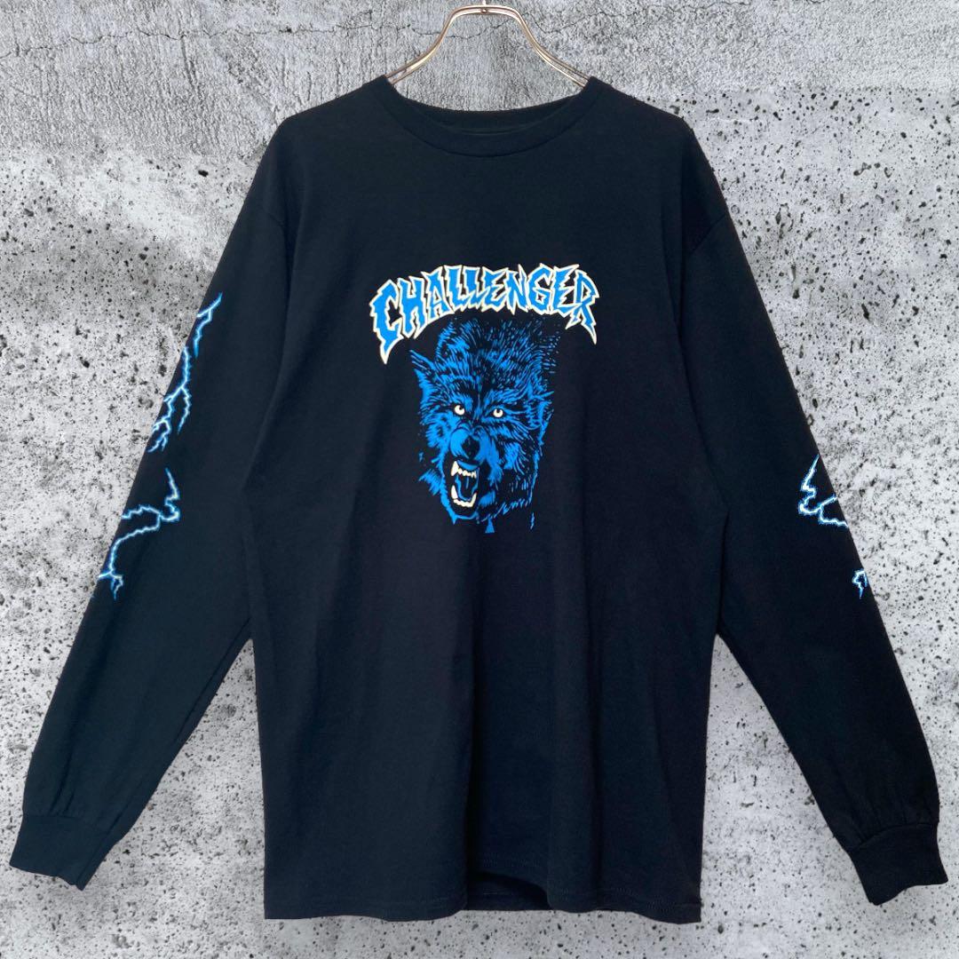 美品】 CHALLENGER チャレンジャー ウルフ ロンT 黒 M 長瀬智也 - メルカリ