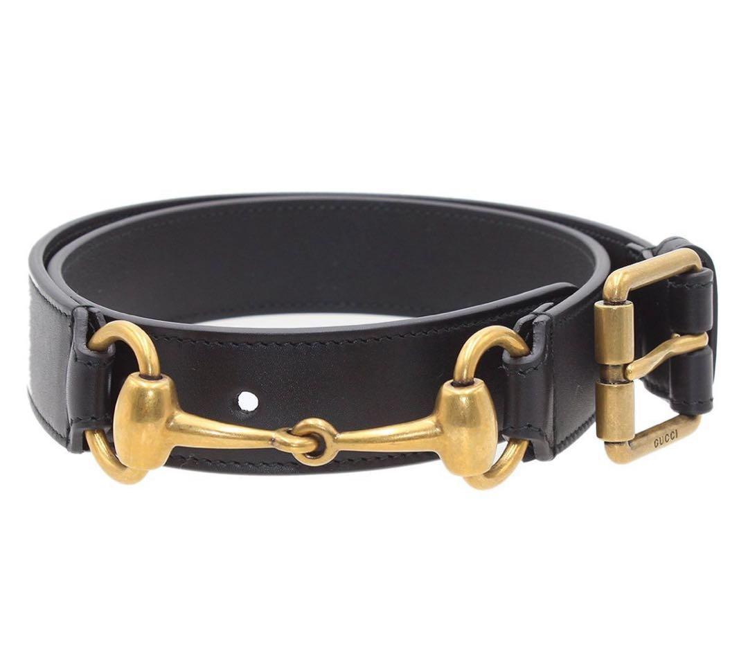 Q2787 未使用 グッチ ホースビット レザー ベルト - メルカリ