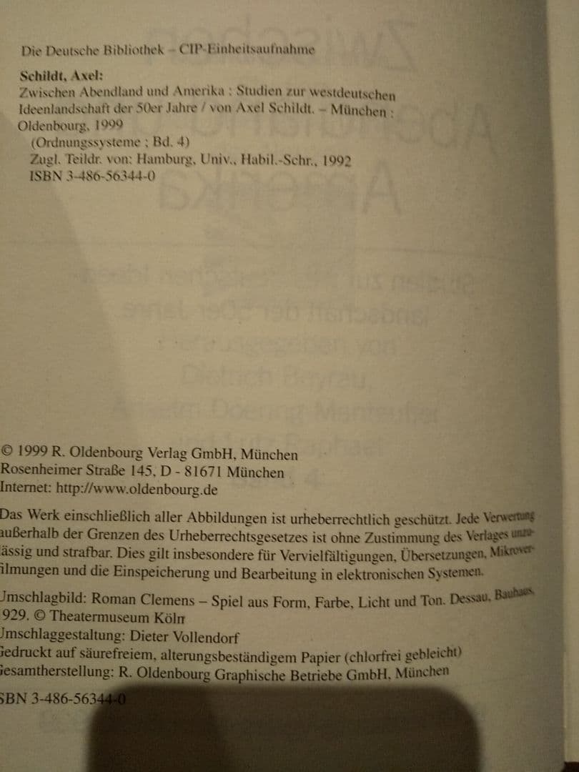 洋書〉西洋とアメリカの間 : 1950 年代の西ドイツの思想状況に関する