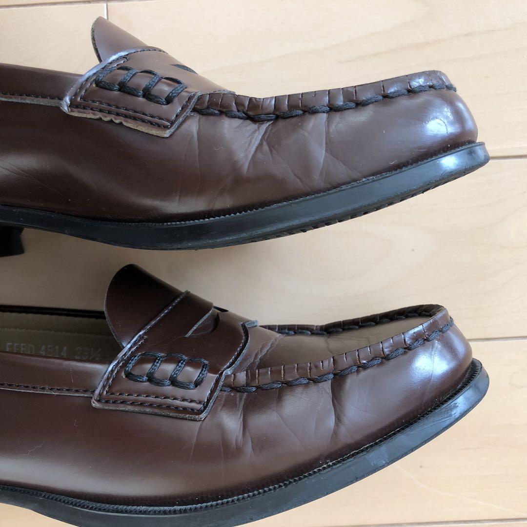 HARUTA ブラウン レザー ローファー - メルカリ