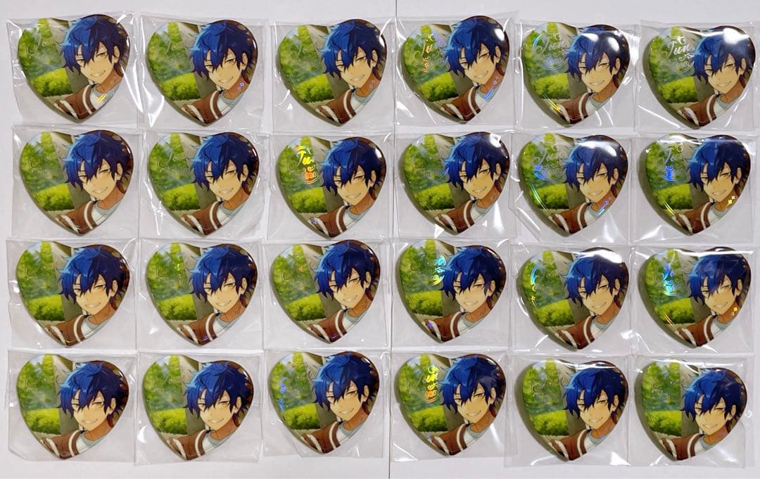 【即購入可】あんスタ 心光印彩 缶バッジ ジュン 24点 あんさんぶるスターズ あんスタ 中国 心光印彩 ハート缶バッジ30個 漣