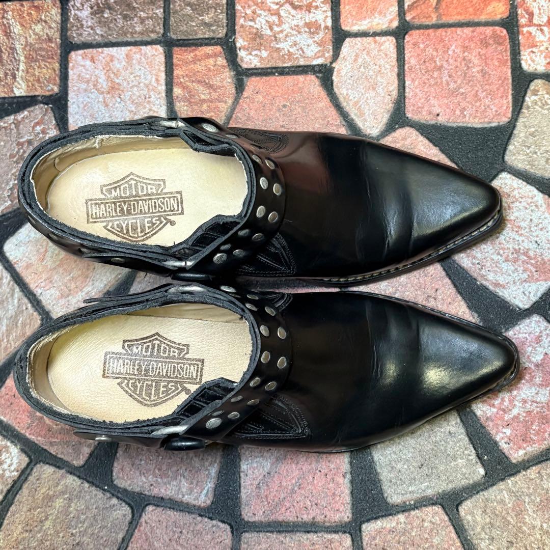 ハーレーダビッドソン リングブーツ ローファー メタルロゴ スペイン製