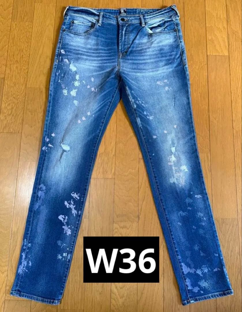 PRPS ダメージ加工ブルーデニム 36 - メルカリ