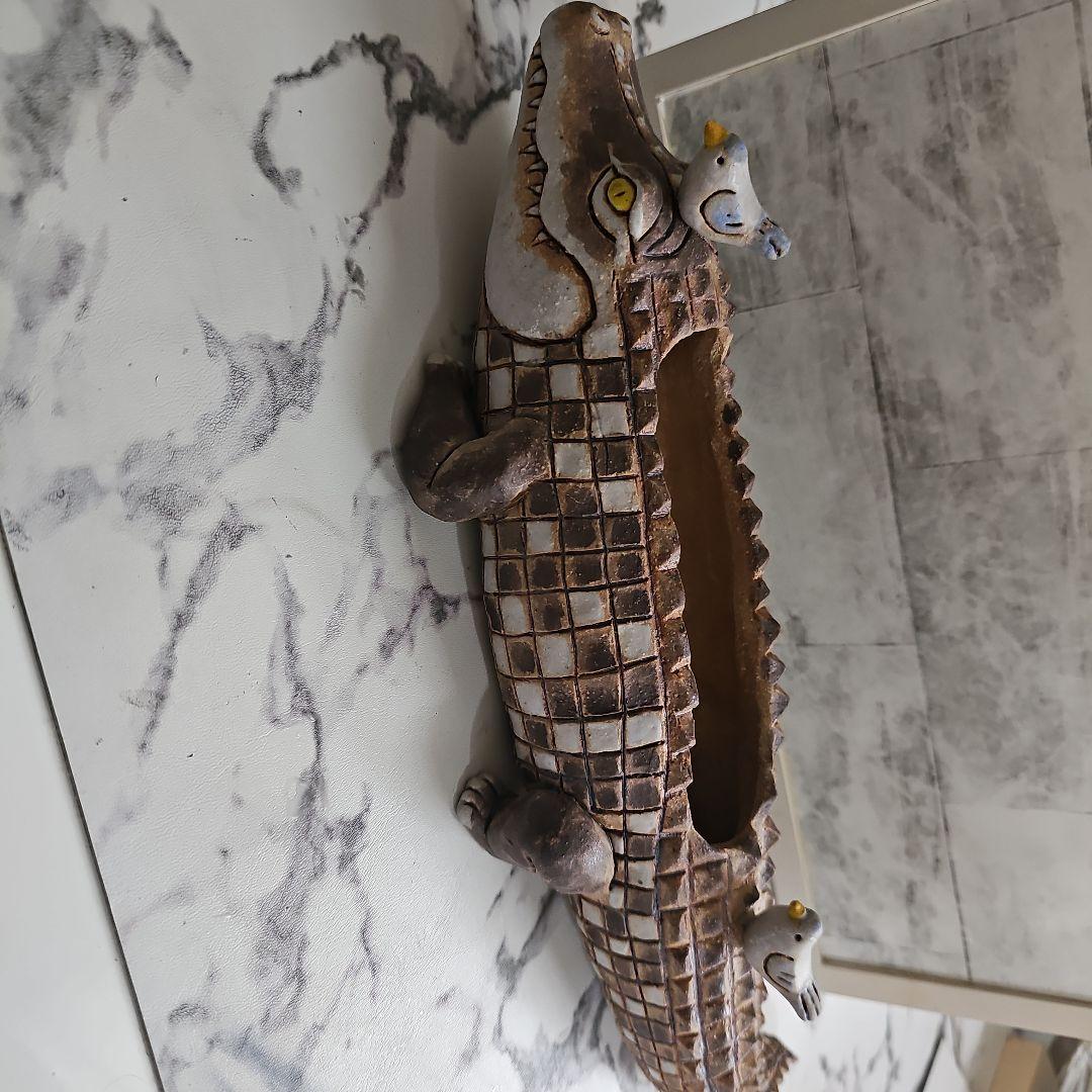 かとうゆみさんの、ワニ型陶器鳥が2羽付いてる物 2026年最新】かとうゆみの人気アイテム - メルカリ