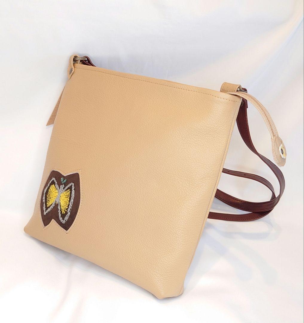 ミナペルホネン✳︎ハンドメイド✳︎ミディアムパン本革ショルダー