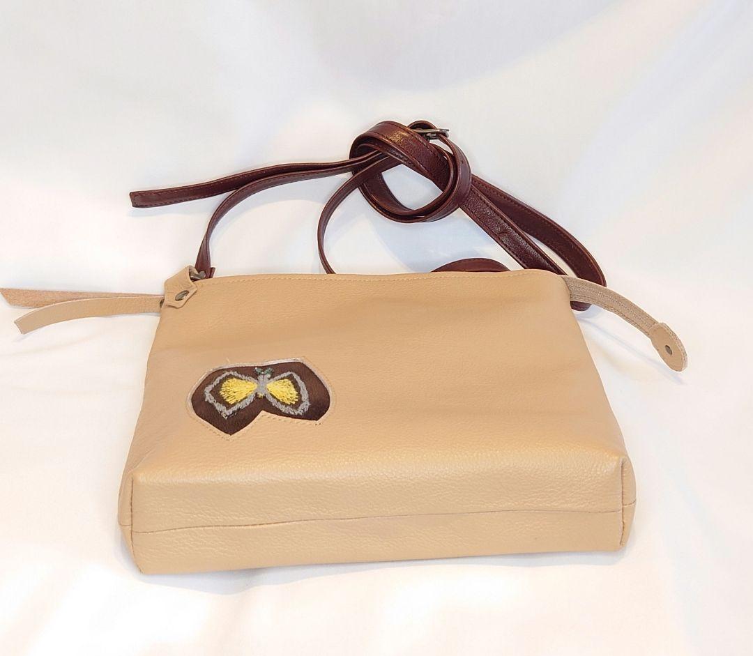 ミナペルホネン✳︎ハンドメイド✳︎ミディアムパン本革ショルダー