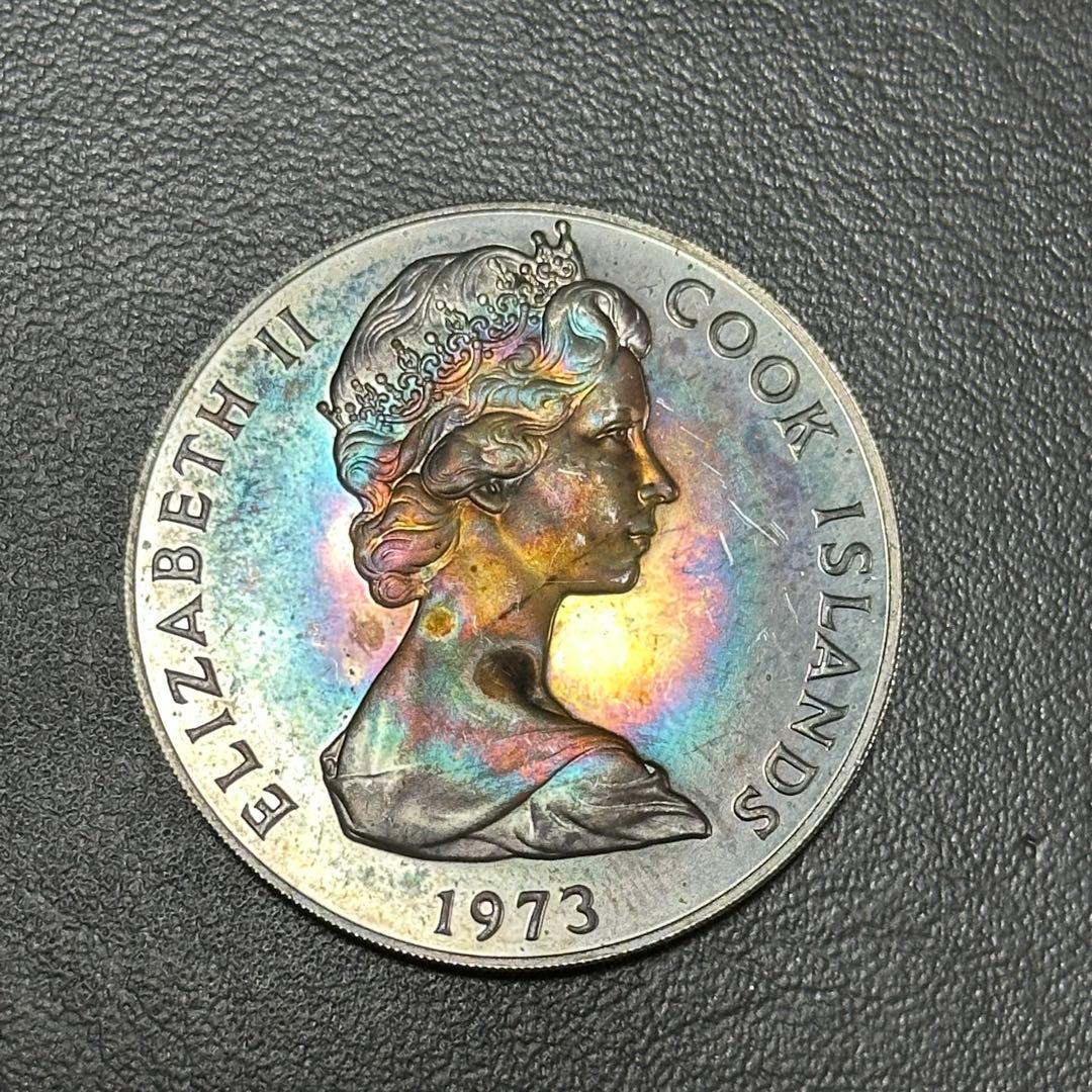 クック諸島 1973年 エリザベス2世戴冠20周年記念 2ドル銀貨 344 - メルカリ