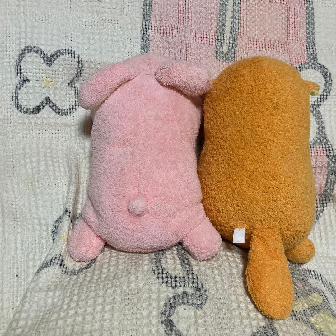 フリッカまつもと ウサギ＆ラッコ ぬいぐるみ 中古品 バラ売り不可