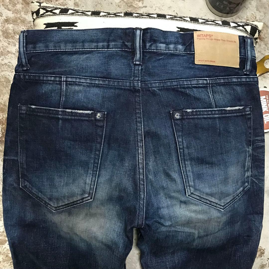 ［希少／完売モデル］M《★ WTAPS ★》美品 ヴィンテージフェード加工デニム