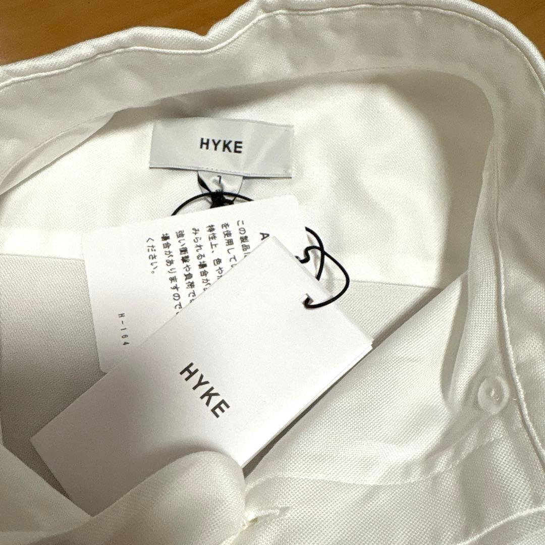 新品 HYKE シースルー袖 ボタンダウンシャツ
