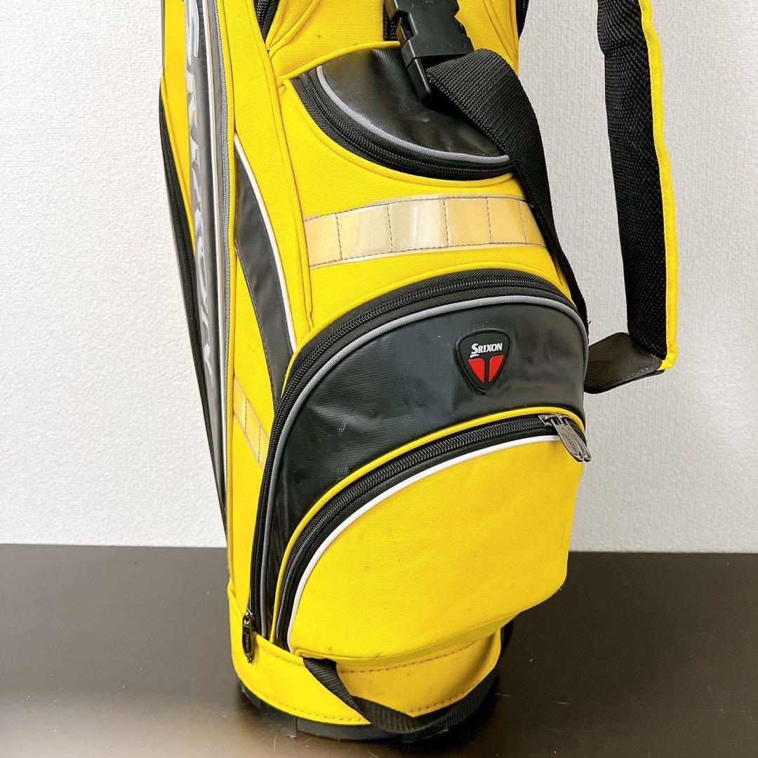SRIXON スリクソン キャディバッグ 9型 5分割 黄色ゴルフバッグフード