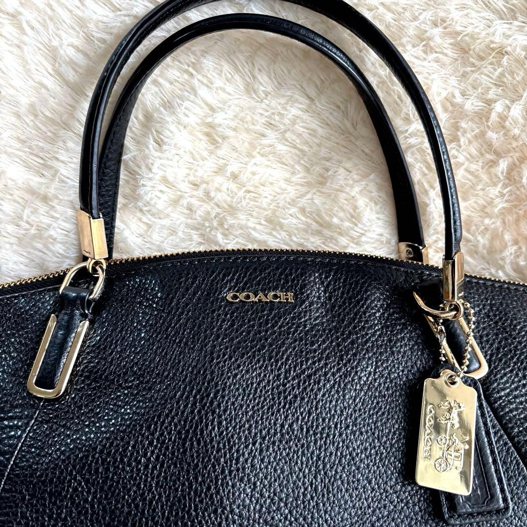 あゆみん様専用美品 コーチ ハンドバッグ ショルダー 2way レザー シボ