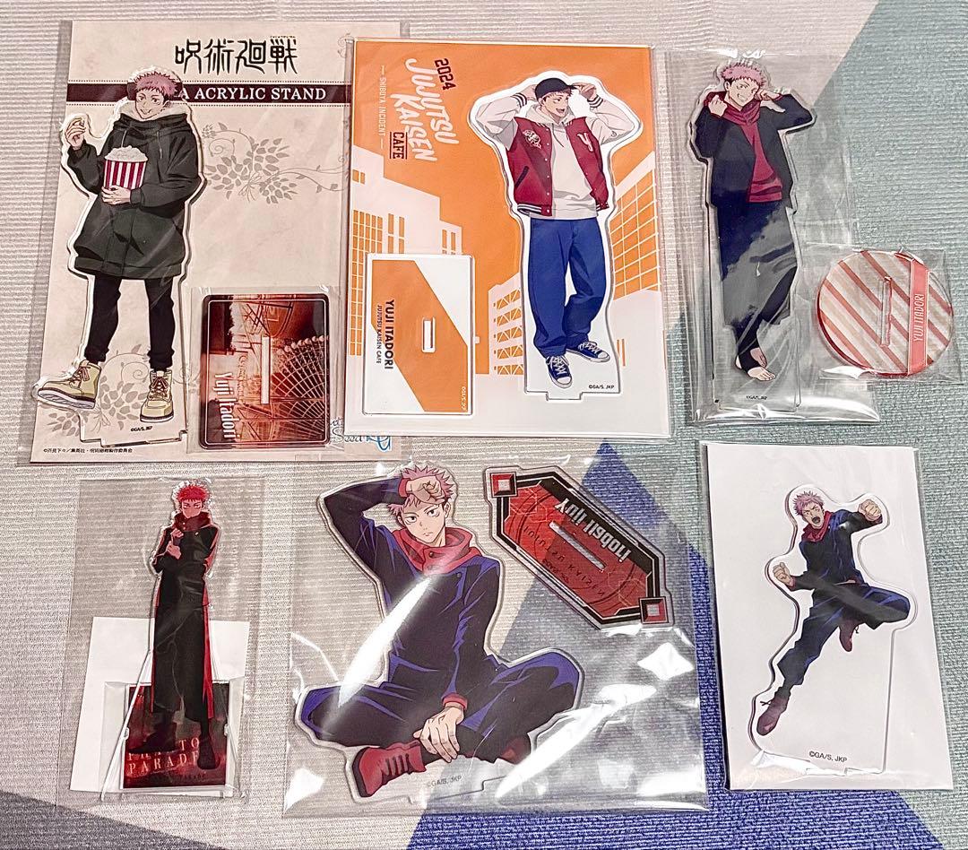 虎杖悠仁 缶バッジ アクリルスタンド 幻影夜行 カフェ 渋谷事変 はぐは