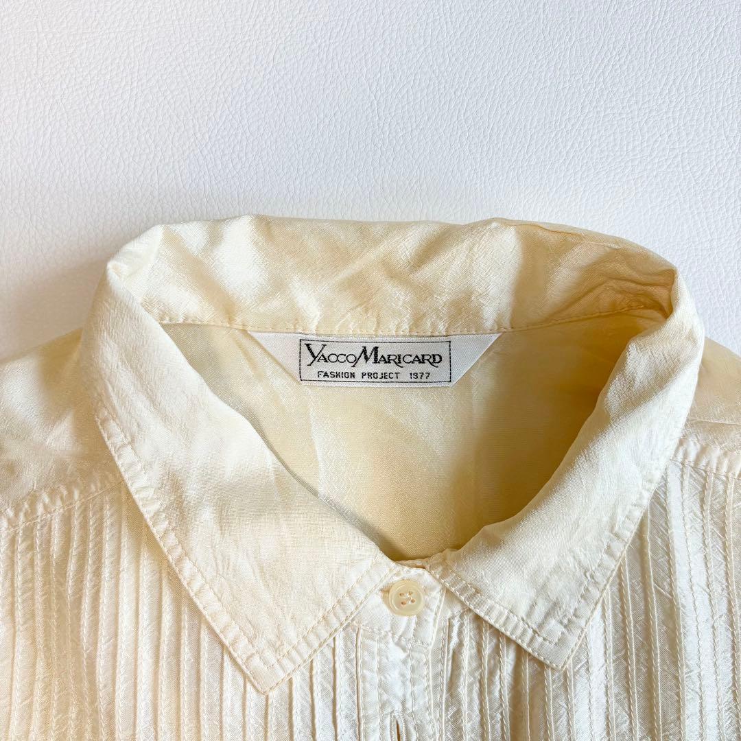 YACCOMARICARD ヤッコマリカルド ピンタック シャツ ブラウス - メルカリ