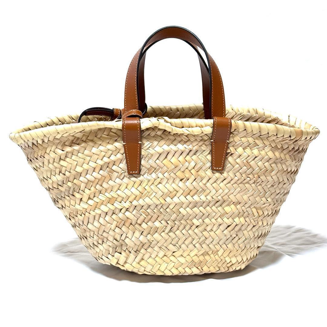 セリーヌ ティーン CELINE クラシック パニエ ラフィア＆カーフスキン