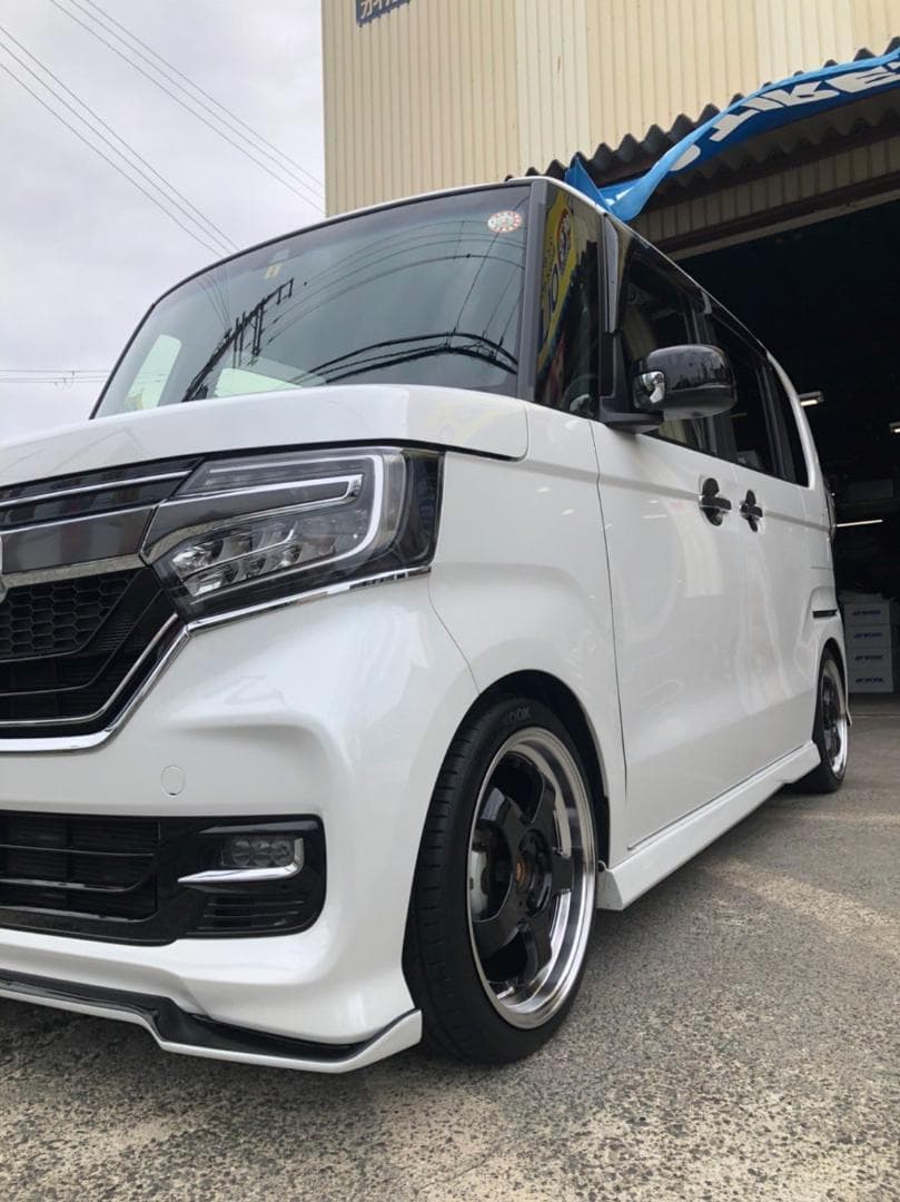 新品5本スポーク 5.5J 4枚 深リム 逆ゾリ ブラック 軽四ツライチ