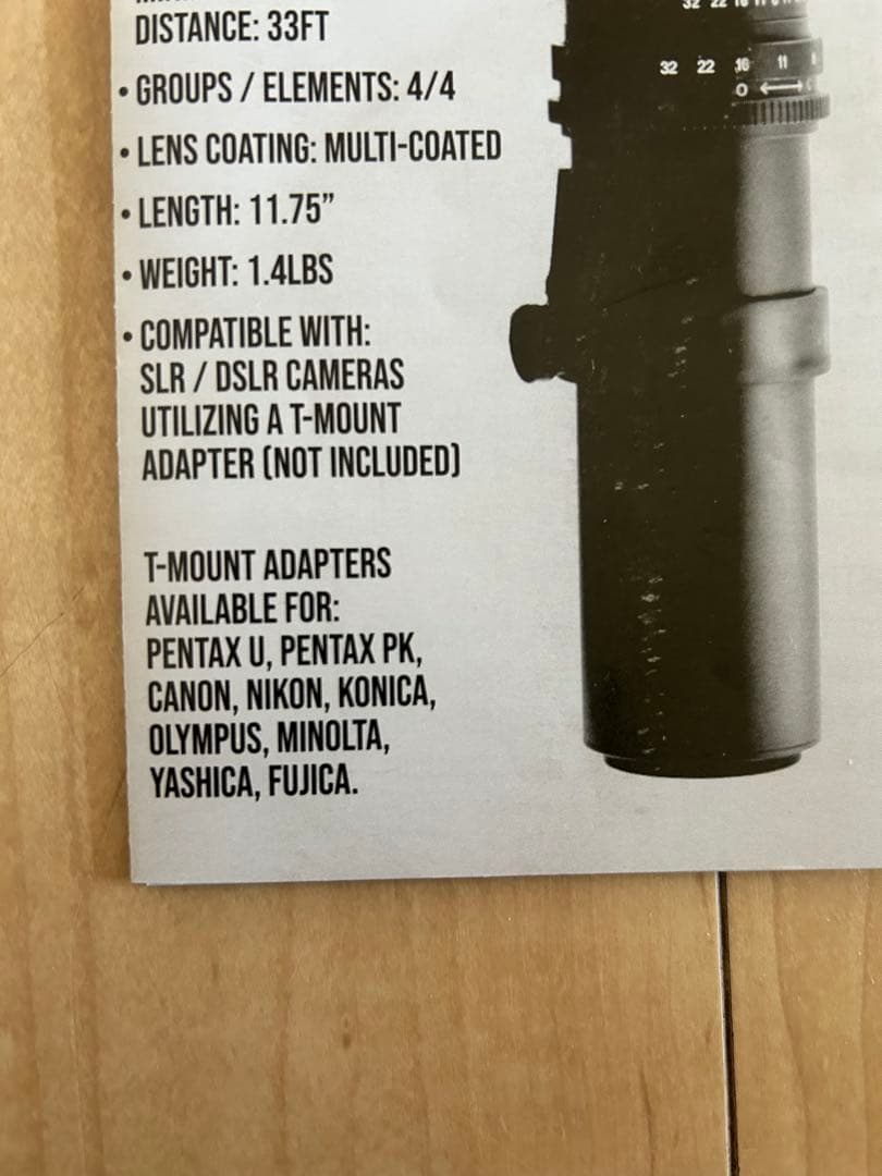 HD 500mm f/8.0 望遠レンズ　2.0x HD　テレコンバーターセット