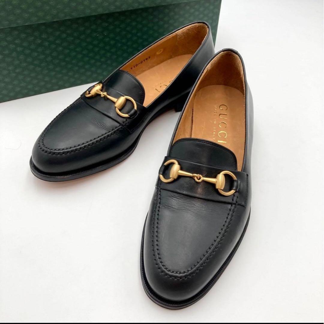 GUCCI ローファー 革靴 ホースビット 黒 レザー 7 ホースビット ウィメンズ ローファー ・ブラック レザー | GUCCI公式