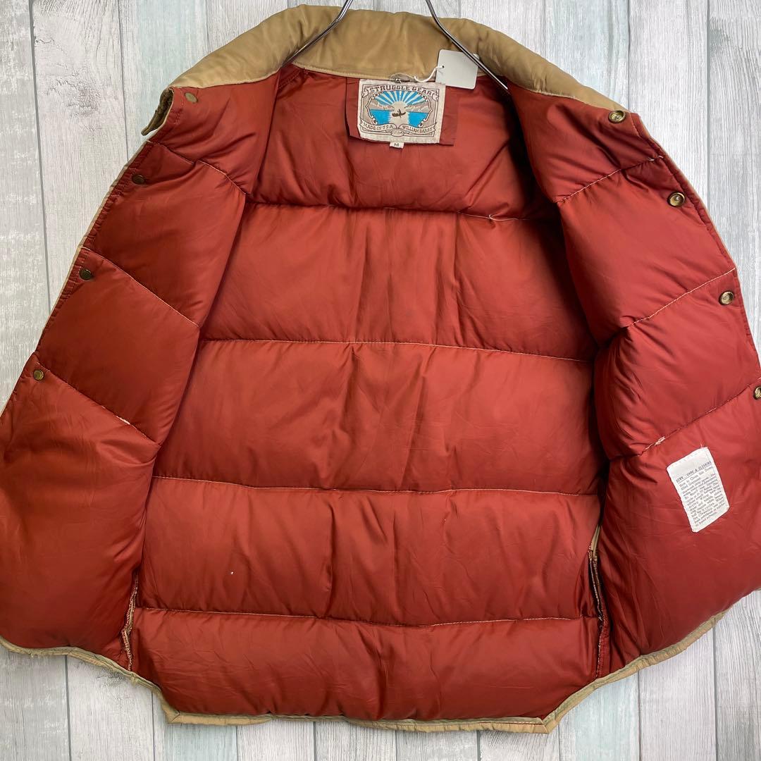 古着 STRUGGLE GEAR 80s ダウンベスト USA L ベージュ - メルカリ