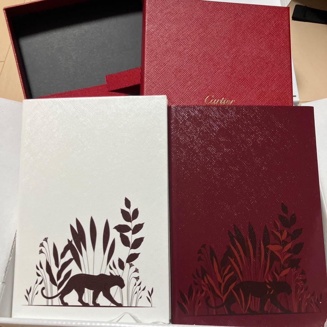 新品・未使用【Cartier カルティエ パンテール ノート 赤白 2冊セット