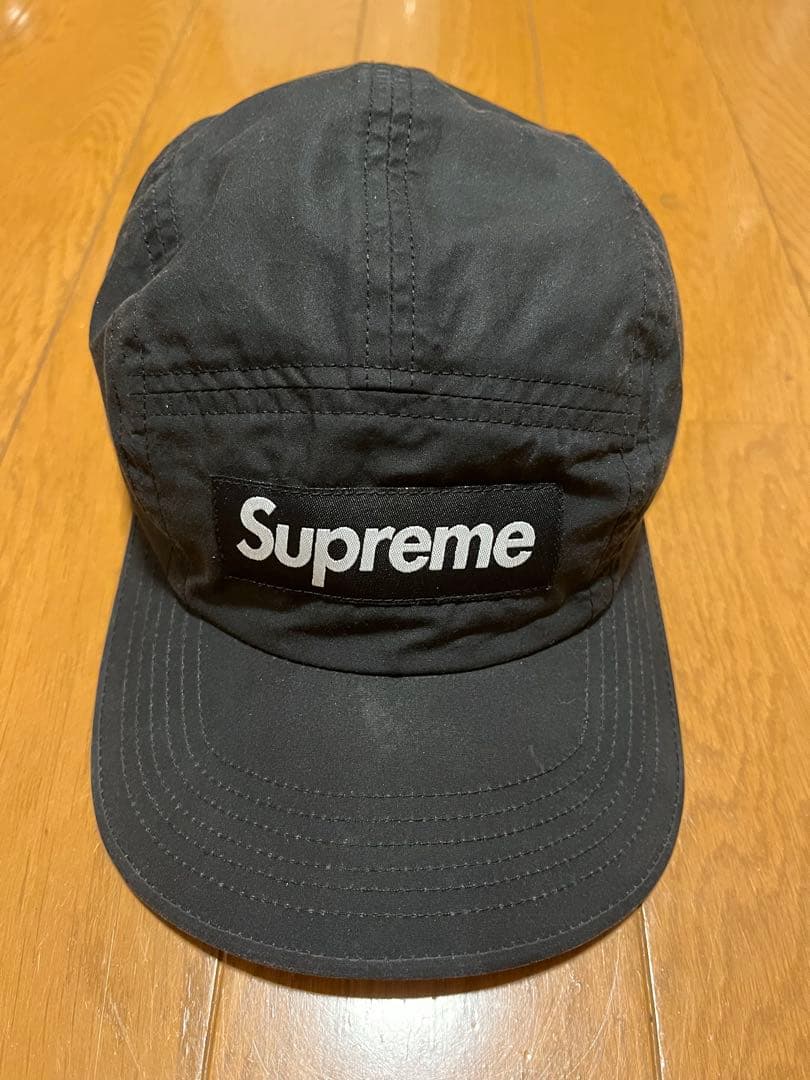 Supreme×Barbour Waxed Cotton Cap 黒 Supreme Barbour Waxed Cotton Camp Cap (SS20) - $54