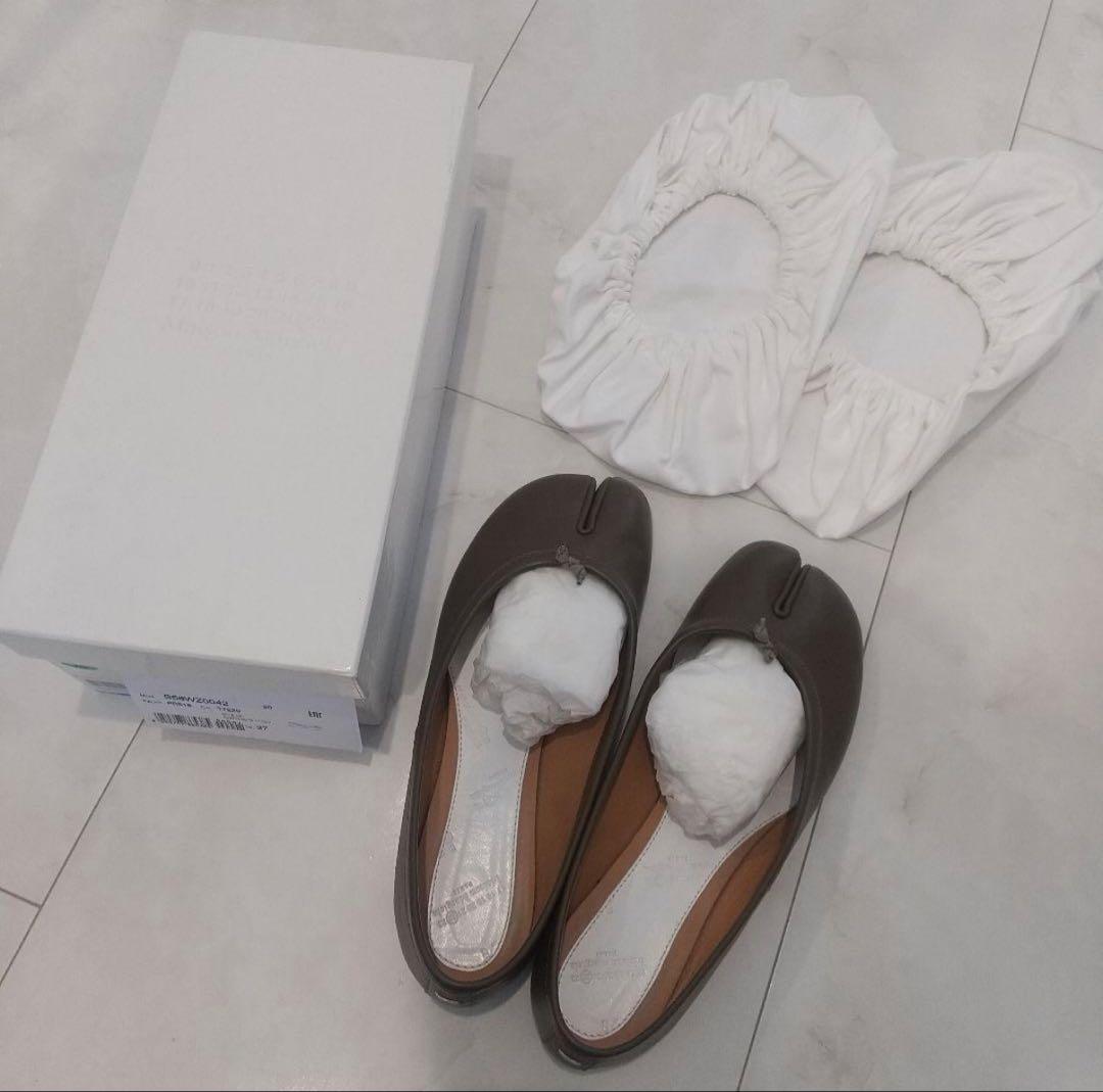 メゾン マルジェラ 足袋バレエシューズ 37 カーキ 完売品 美品 Maison Margiela（メゾンマルジェラ） メゾン マルジェラ Tabi タビ