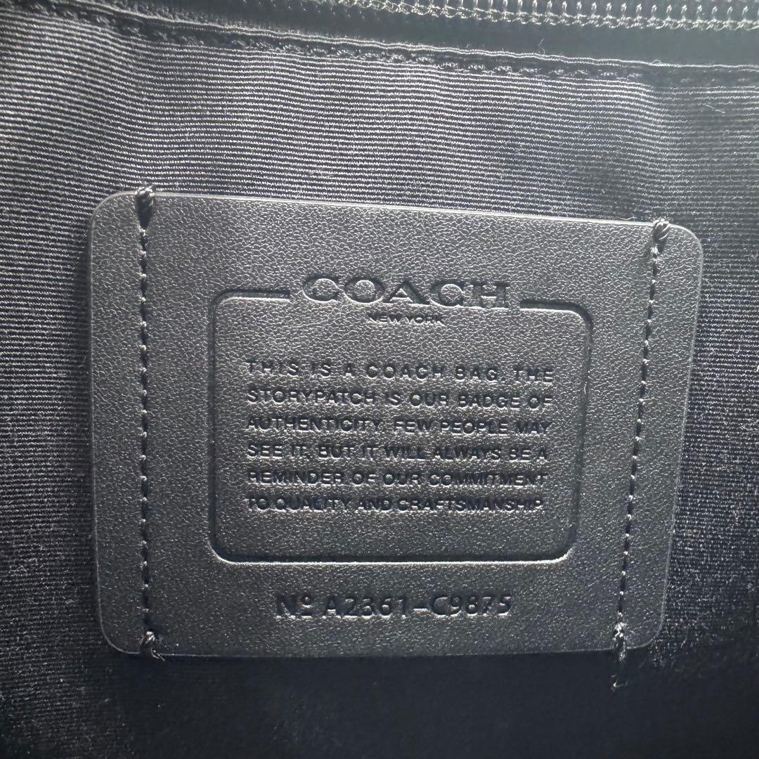 極美品✨ コーチ サリバン ブリーフケース 2way A4 レザー ネイビー