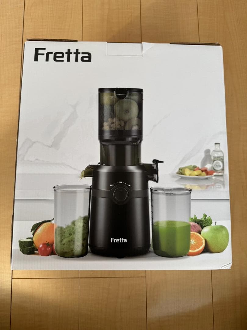 Fretta スロージューサー F5000 200W　新品 Amazon.com: Fretta Juicer Machines, 3'' Wide Feed Chute Cold Press
