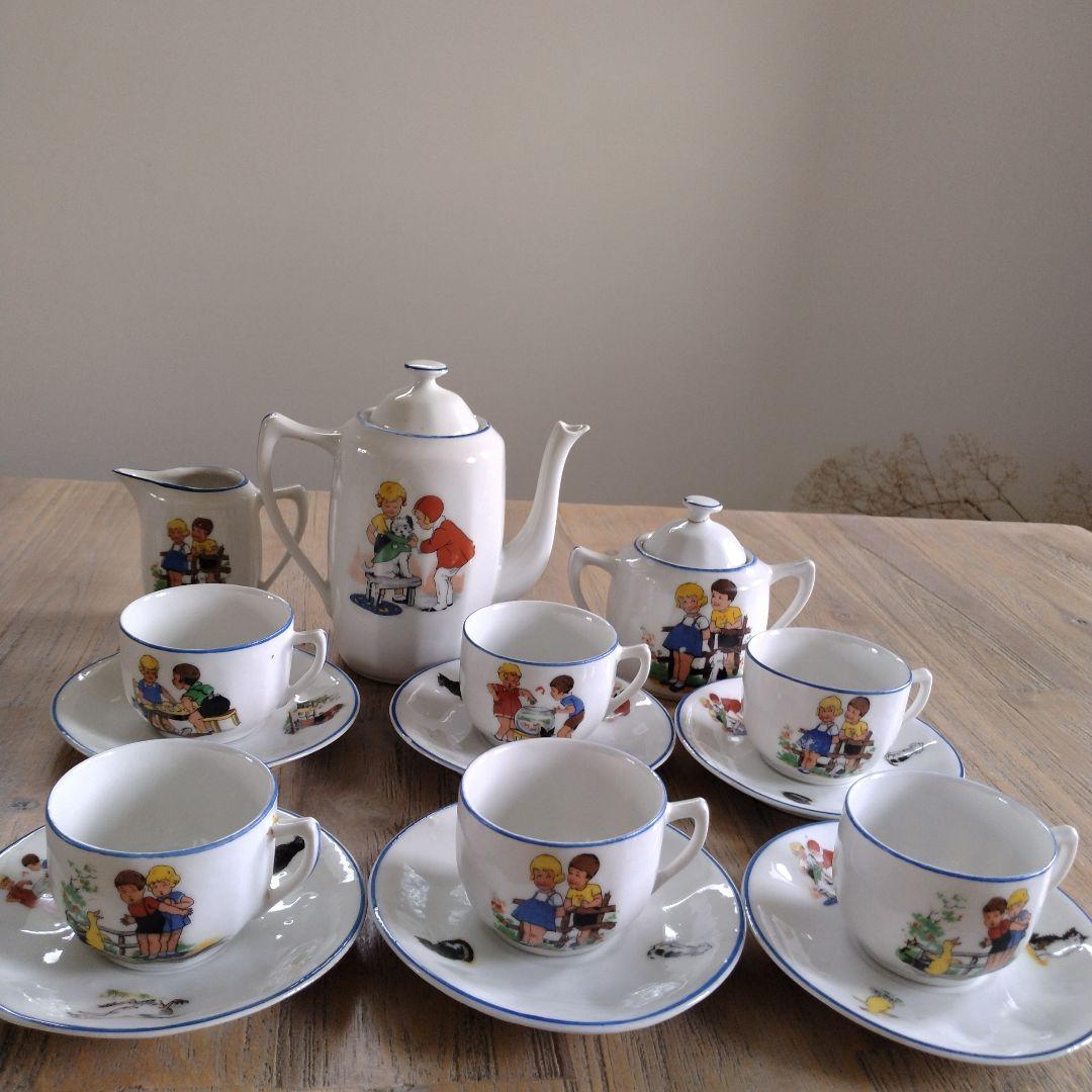 フランスアンティーク/ディネットおままごと・ティーセット/リモージュ