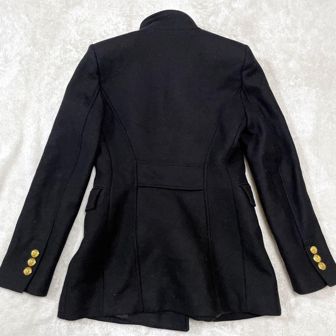 美品 即完売 ZARA MANTECO ナポレオンコート 金ボタン ウール 黒