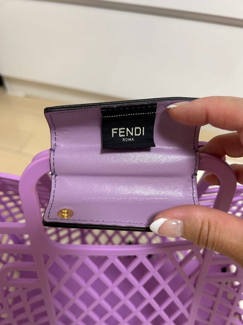 最終価格です！/FENDI /パープル /メッシュ/かごバッグ