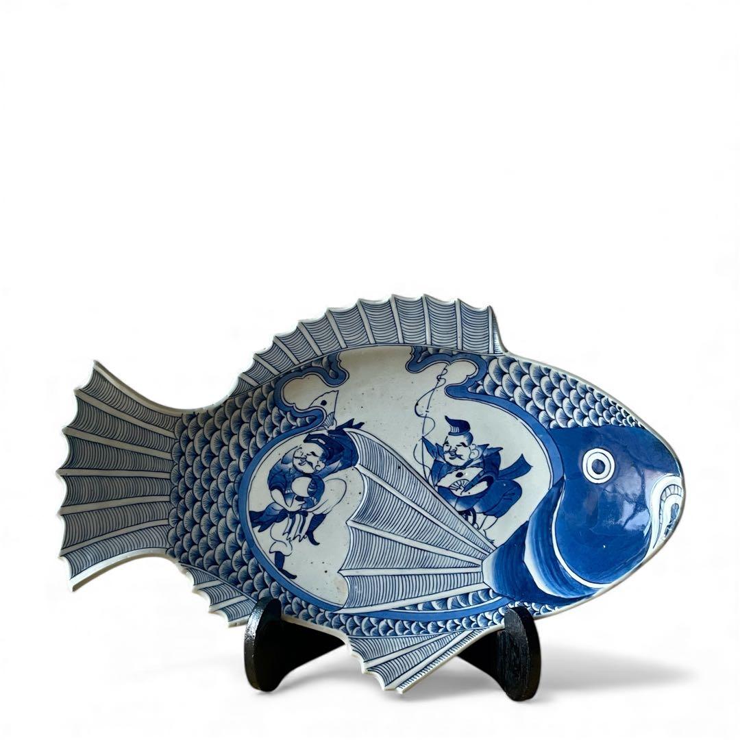 【希少】明治 染付 鯛形皿 恵比寿様 大黒天 検)骨董 古美術 古伊万里 食器 楽天市場】骨董○古伊万里染付富文皿○ | 江戸時代-17-18世紀頃 | 磁器