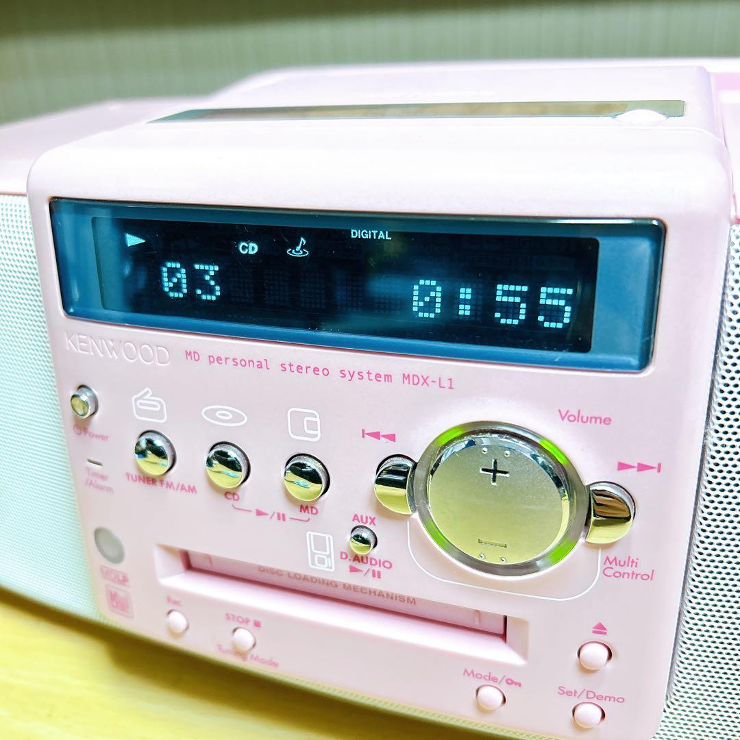 □動作良好！ ハローキティカラー□KENWOOD MDX-L1 リモコン付き！