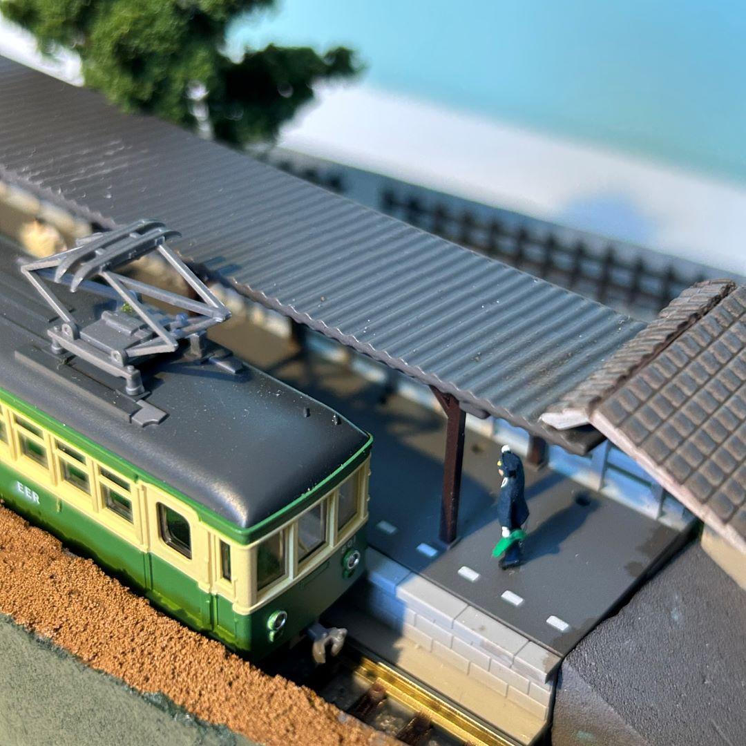 江ノ電 江の島 極楽寺駅 鉄道ジオラマ Nゲージ 展示台 - メルカリ