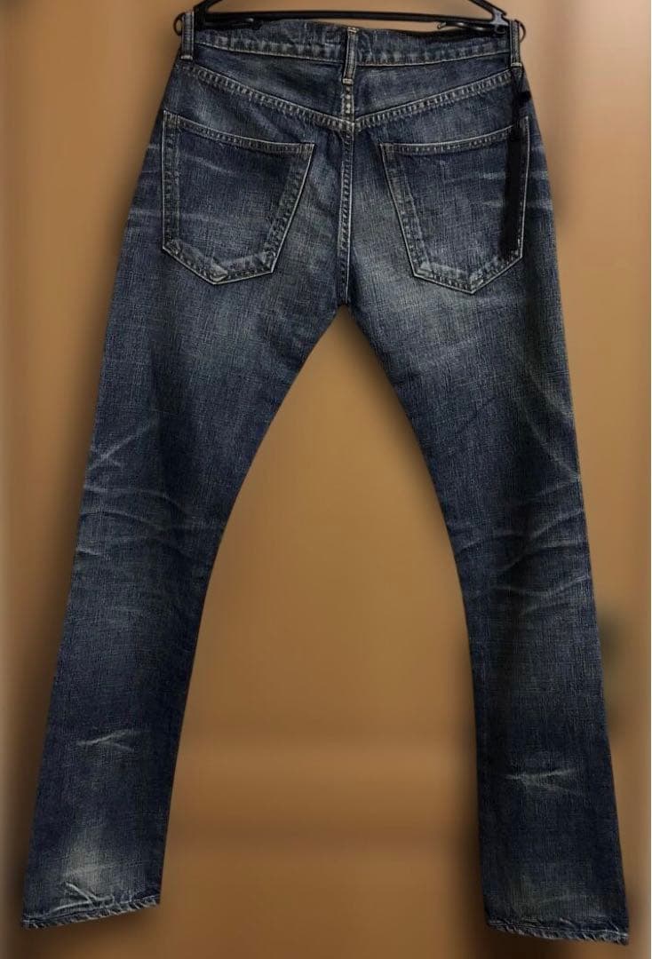 新品未使用 鬼ヒゲ加工 junhashimoto ダークブルー ストレートデニム