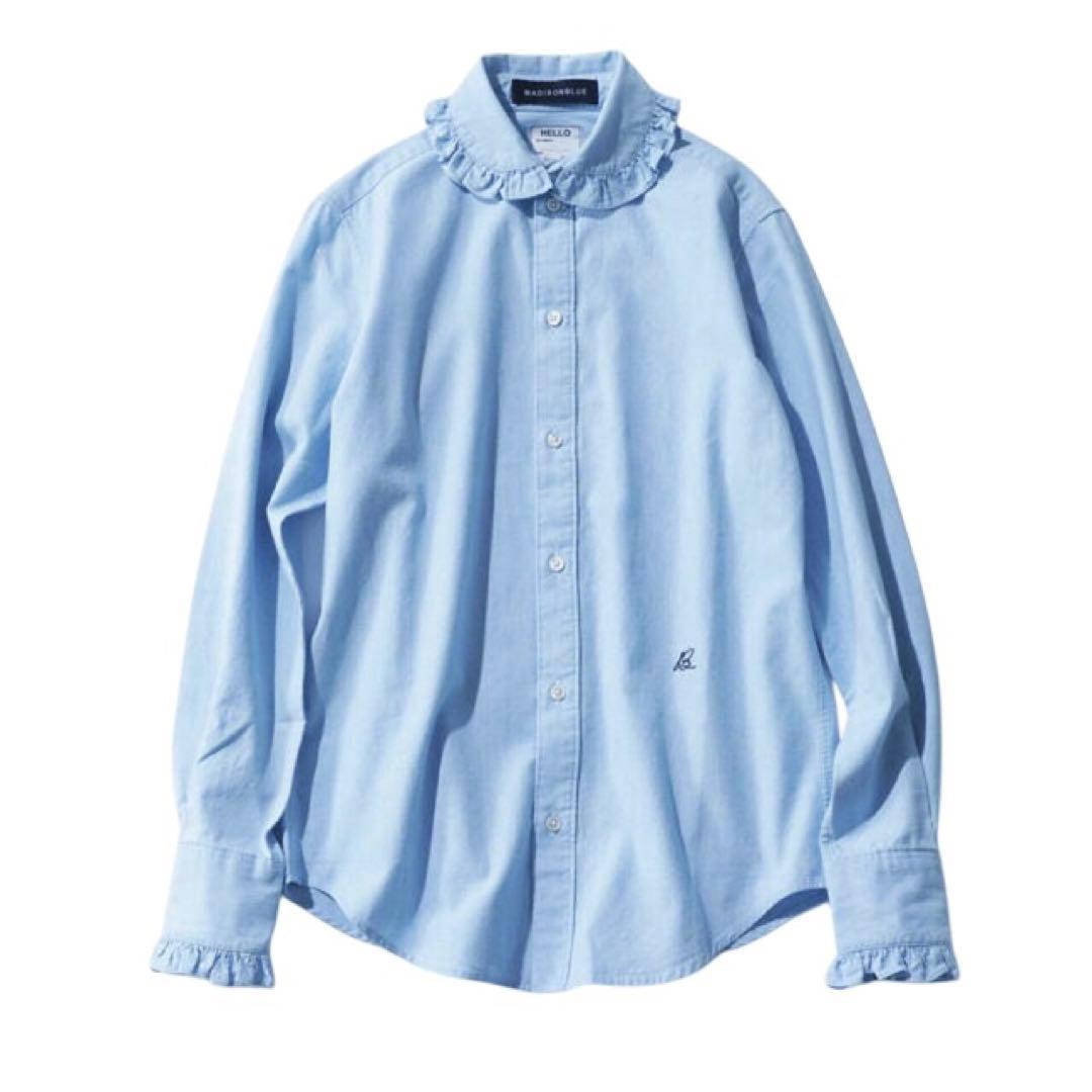 マディソンブルー【HPS別注】ラウンドカラーフリルシャツ シャンブレー