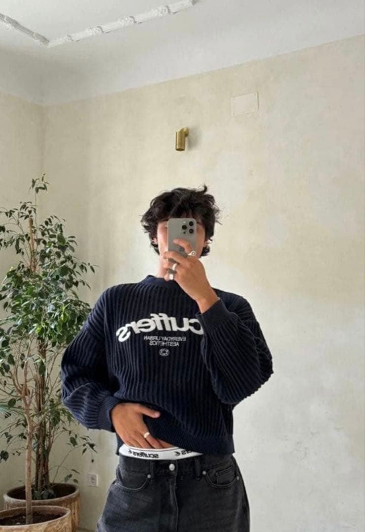 scuffers ニット　セーター　sサイズ　ネイビー scuffers ニット セーター sサイズ ネイビー - メルカリ