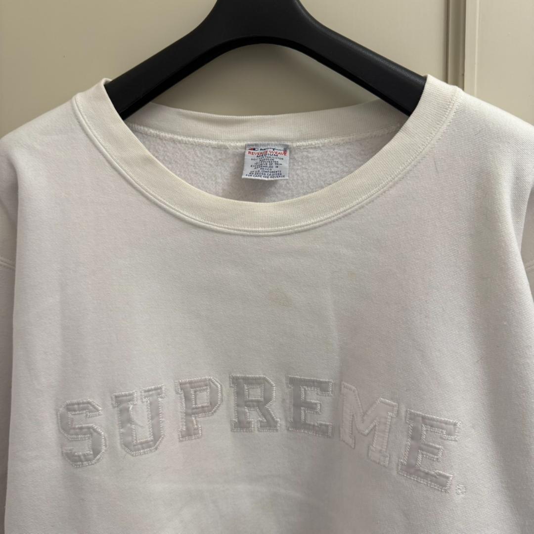 90s後半初期シュプリーム×チャンピオンリバースウィーブ刺繍ロゴ