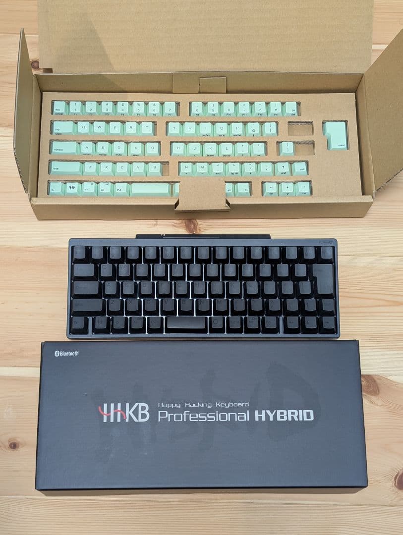 HHKB HYBRID Type-S 墨 & 山葵 キートップ 日本語配列 HHKB Professional HYBRID Type-Sと山葵（わさび）キートップのセット
