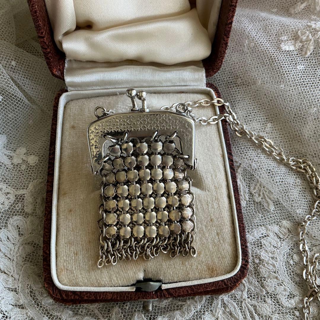 フランスアンティーク コインパース 子供用 ペンダント ミニチュア