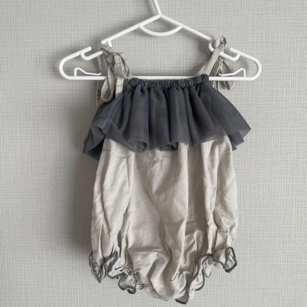[美品]babytriana BABYTRIANA ロンパース ベビードレス ベビー服 ベビードレス 長袖 セレモニー 赤ちゃん ロンパース チュール